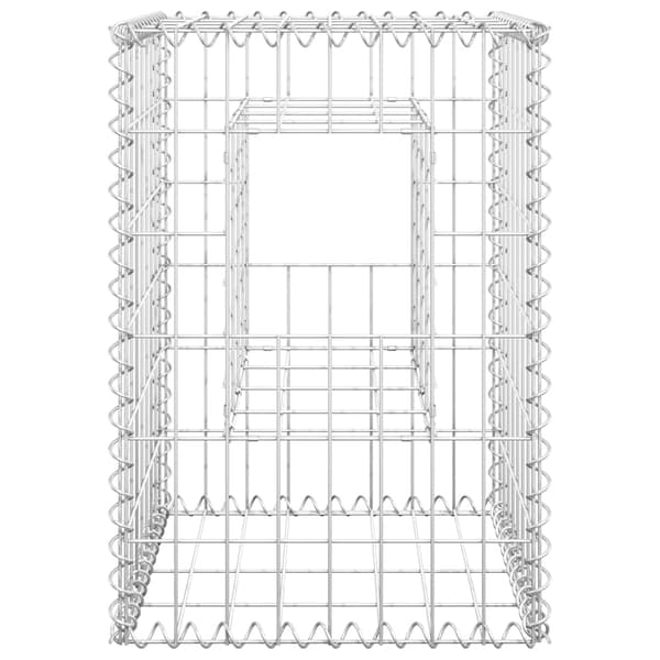 Gabionkorgar 2 st stolpformade 40x40x60 cm järn
