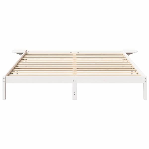 Sängram Vit 180 x 200 cm Massiv furu