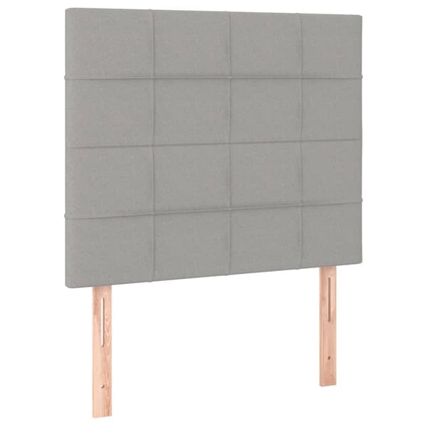 Ramsäng med madrass ljusgrå 80x200 cm tyg