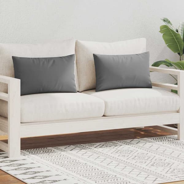 Prydnadskuddar för trädgården 2 st 60x40 cm grå