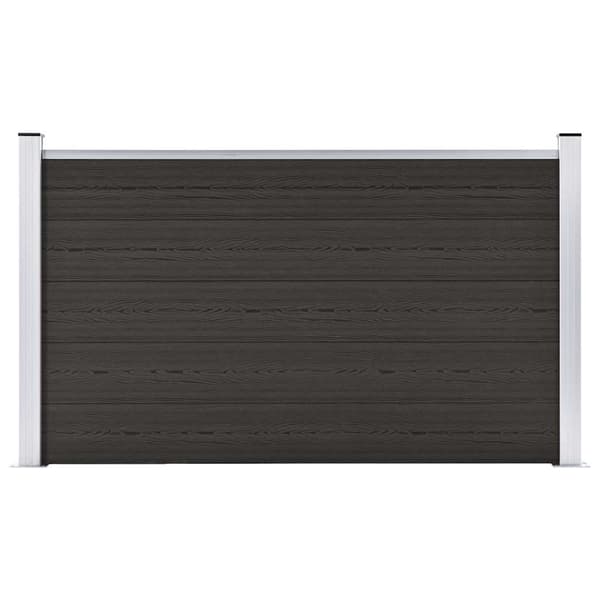 Staketpanel WPC 180x105 cm svart