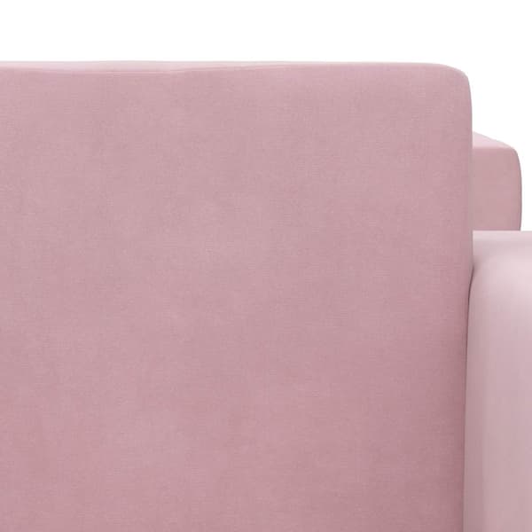 Bäddsoffa för barn rosa mjuk plysch