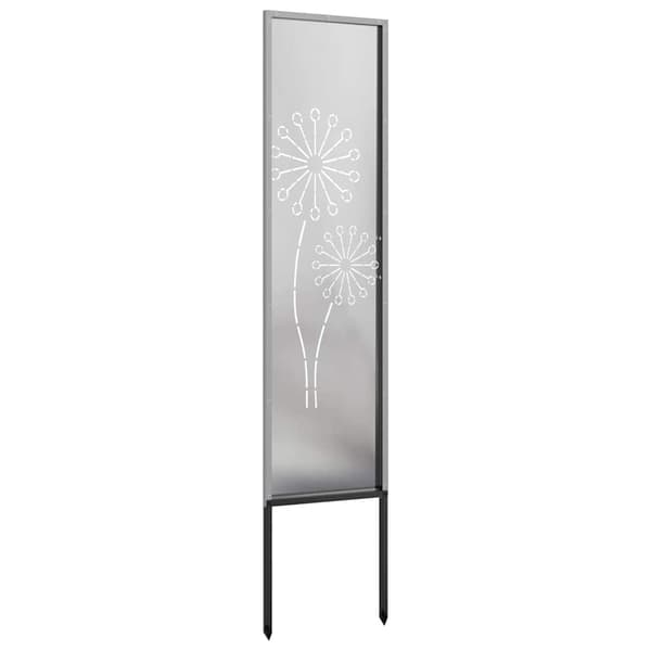 Trädgårds integritetsskärm Silver 32 x 140 cm Rostfritt stål