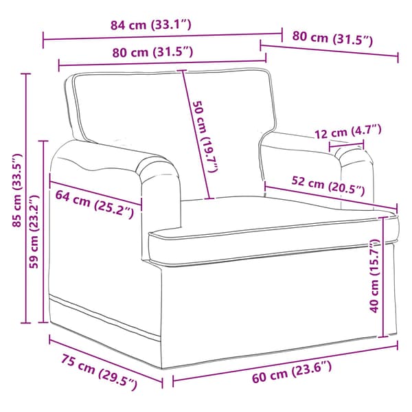Soffset 2 pcs Ljusgrå 144 x 80 x 85 cm tyg