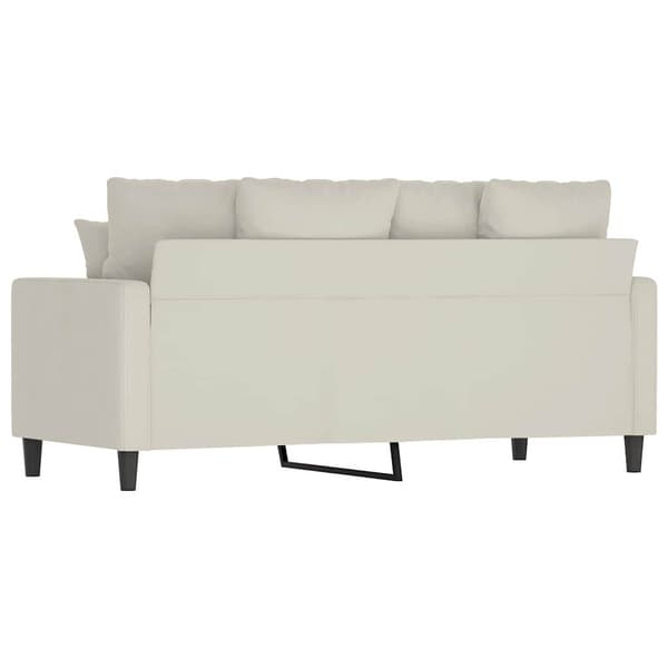 Soffa 2-sits gräddvit 140 cm sammet