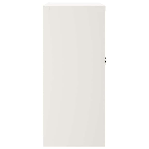 Dokumentskåp vit 79x40x90 cm stål