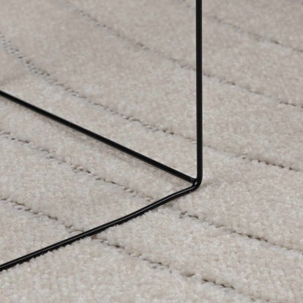Områdesmattor Rektangulär PALMERAS Kräm 170 x 120 cm Polyester