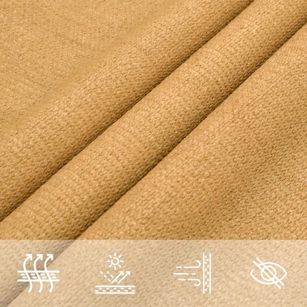 Solsegel 160 g/m² rektangulär sand 3x4 m HDPE