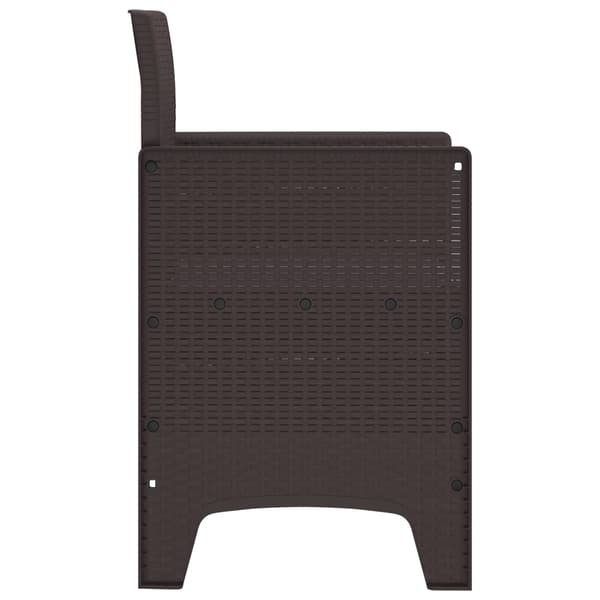 Trädgård Stol 2 pcs Brun Polypropylen