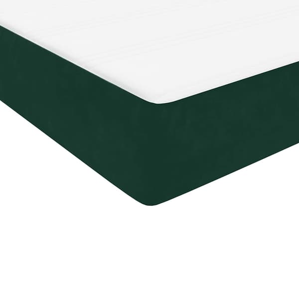 Ramsäng med madrass mörkgrön 80x220 cm sammet