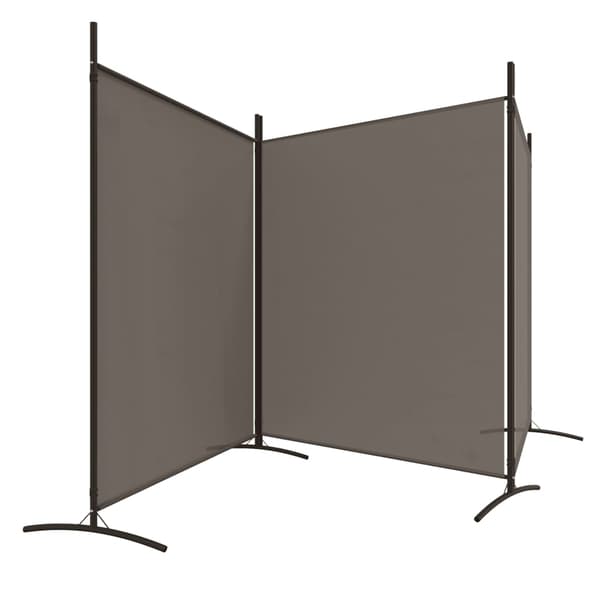 Rumsavdelare 3 paneler antracit 525x180 cm tyg