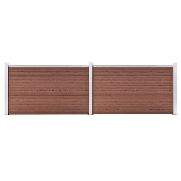 Staketpanel WPC 353x106 cm brun