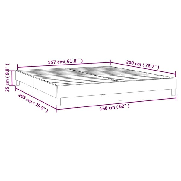Boxspring-sängram mörkblå 160x200 cm sammet
