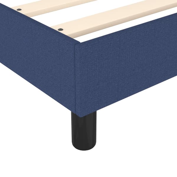 Boxspring-sängram blå 90x190 cm tyg