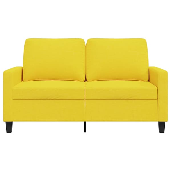 2-sitssoffa ljusggul 120 cm tyg