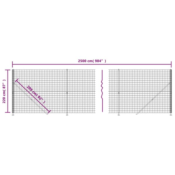 Stängsel med stolpsko grön 2,2x25 m