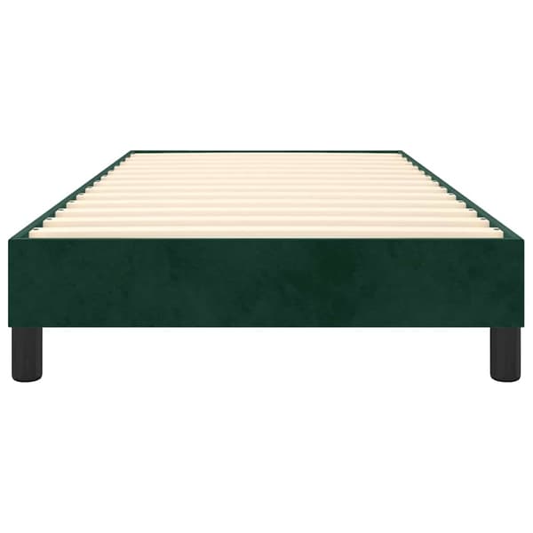 Boxspring-sängram mörkgrön 100x200 cm sammet