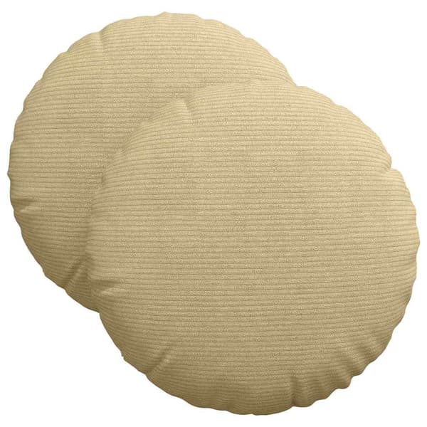 Sittkuddar 2 pcs Grågrön Ø 40 cm Kordread tyg