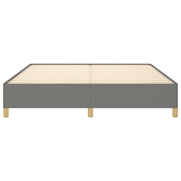 Boxspring-sängram mörkgrå 160x200 cm tyg