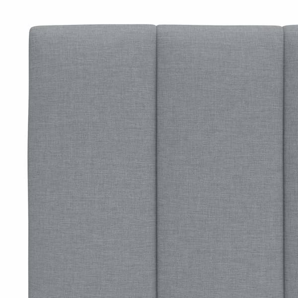 Headboard Cushion "Hanko" Light Grey 120 cm Fabric