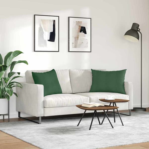 Sofakuddar 2 pcs Mörkgrön 70 x 50 cm Kordread tyg