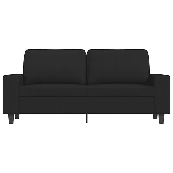 2-sitssoffa svart 140 cm tyg