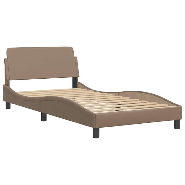 Bed Frame "Dover" Cappuccino 100x200 cm Faux Leather
