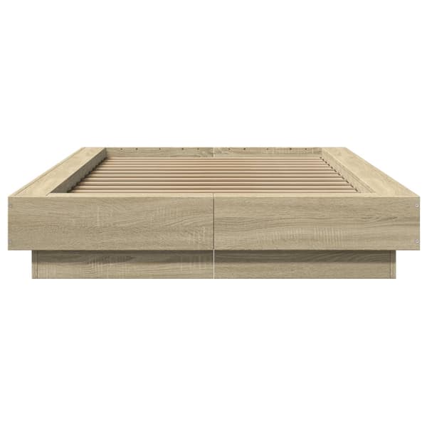 Sängram sonoma-ek 75x190 cm konstruerad trä