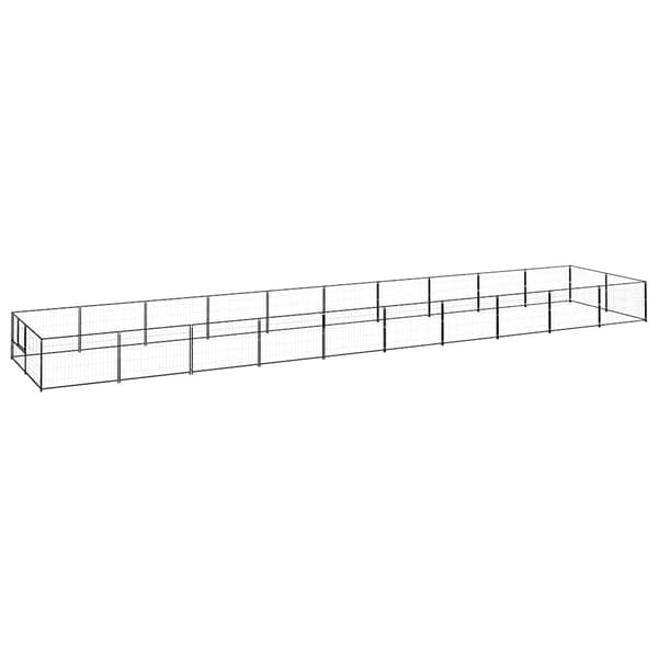 Hundgård svart 20 m² stål