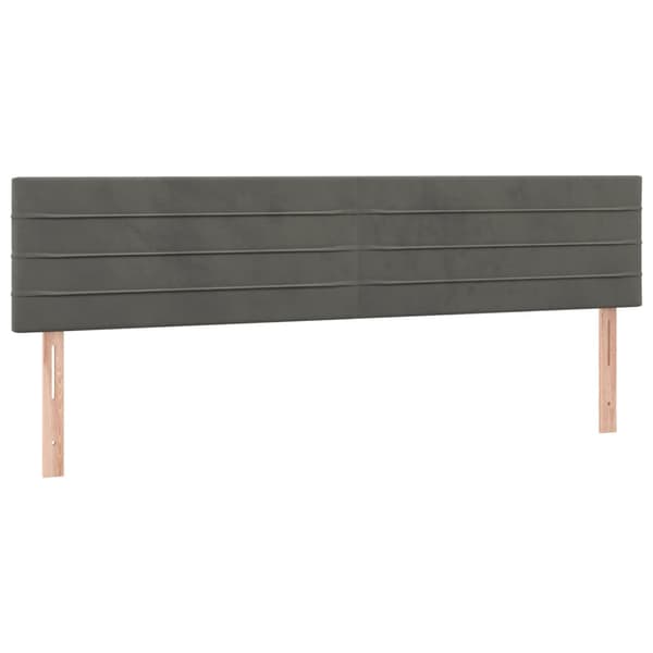 Ramsäng med madrass mörkgrå 200x200 cm sammet