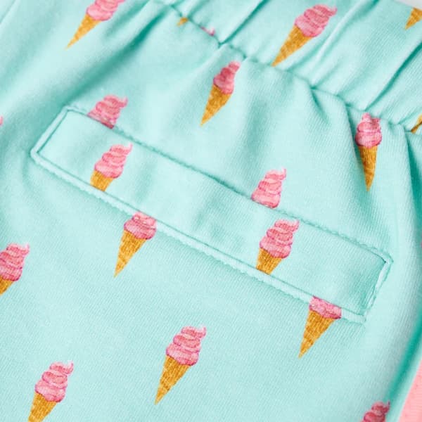 Shorts för barn med snöre ljus mint 116