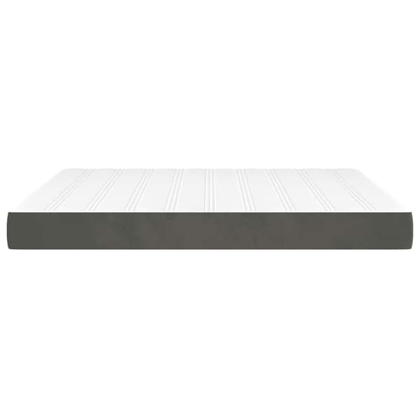 Pocketresårmadrass medium mörkgrå 160x220x20 cm sammet
