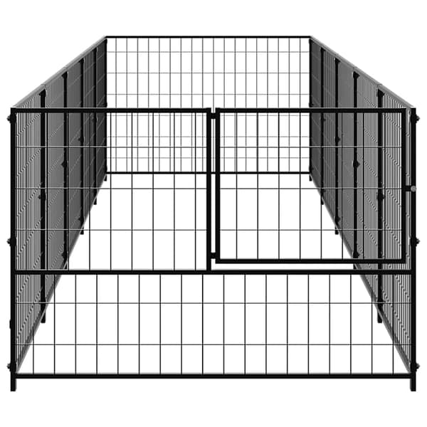 Hundgård svart 5 m² stål