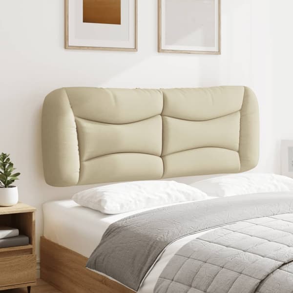 Headboard Cushion "Hvar" Cream 140 cm Fabric