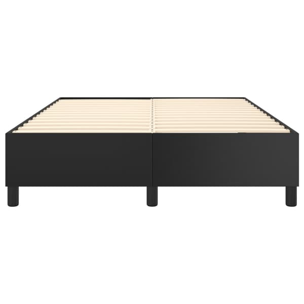 Boxspring-sängram svart 140x200 cm konstläder