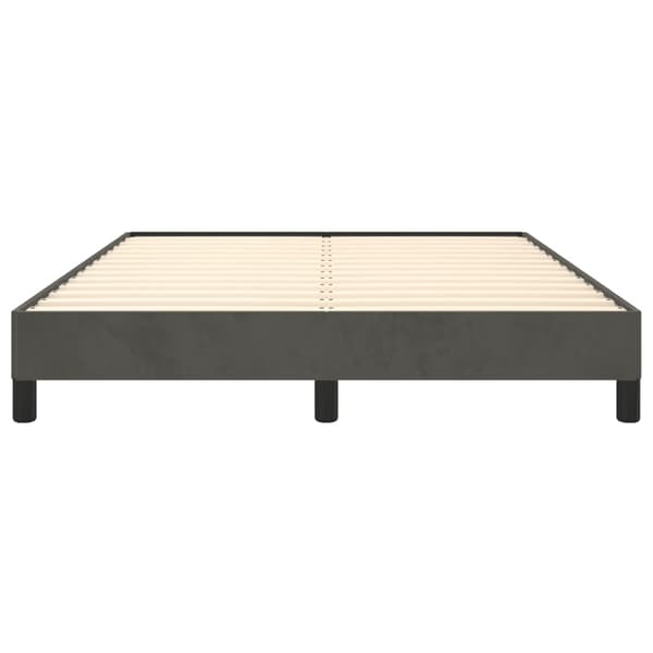 Sängram utan madrass mörkgrå 140x200 cm sammet