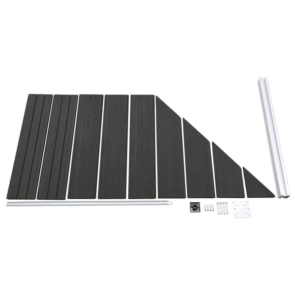 Staketpanel WPC 95x(105-180) cm grå