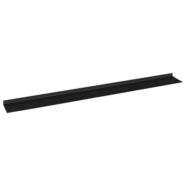 Självhäftande dörrborstlist 6 pcs Svart 100 cm