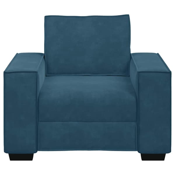 Soffstol blå 100x78x84 cm sammet