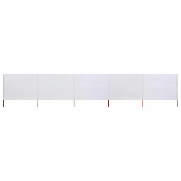 Vindskydd 5 paneler tyg 600x80 cm sandvit