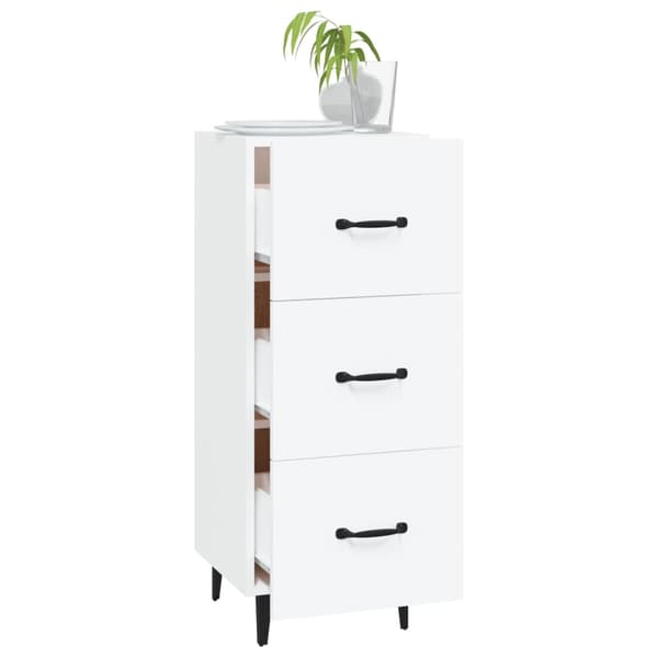 Skänk vit 34,5x34x90 cm konstruerat trä