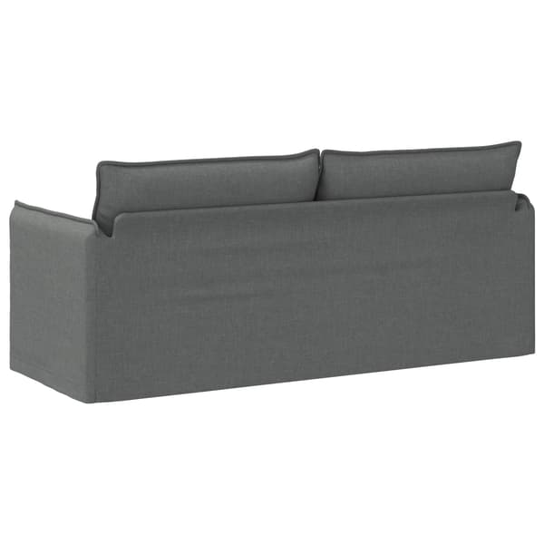 Soffa Mörkgrå 196 x 82 x 85 cm tyg