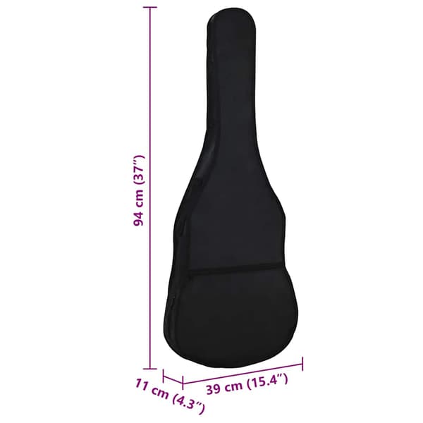Gitarrfodral för 3/4 (36") klassisk gitarr svart 94x35 cm tyg