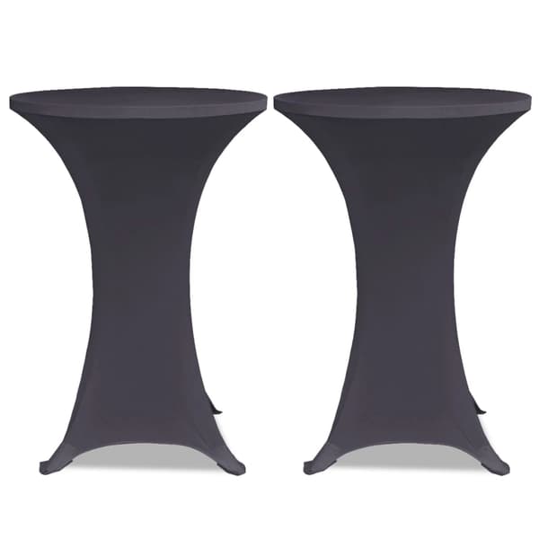 Elastiskt bordsöverdrag 2 st 60 cm antracit