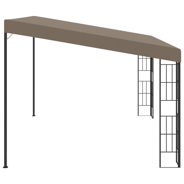Väggmonterad paviljong 4x3 m taupe tyg
