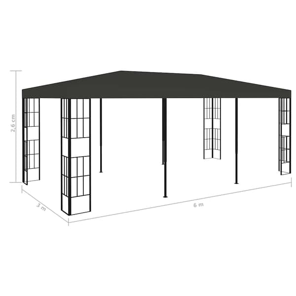 Paviljong 3x6 m antracit