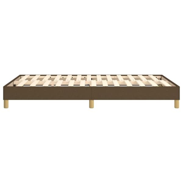 Boxspring-sängram mörkbrun 120x200 cm tyg