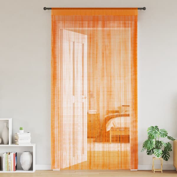 Stränggardiner 2 st orange 140x250 cm