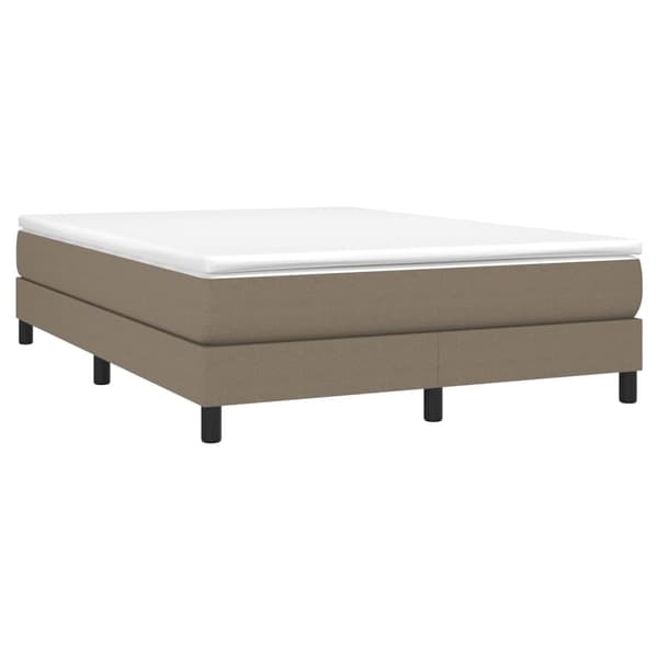 Boxspring-sängram taupe 140x190 cm tyg