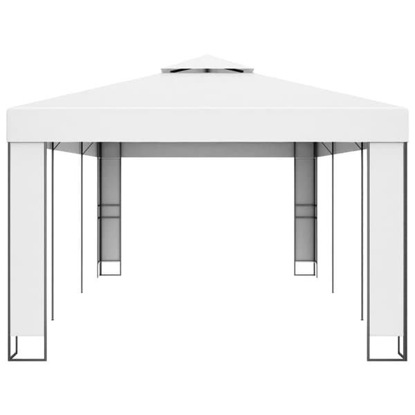 Paviljong med dubbeltak 3x6 m vit